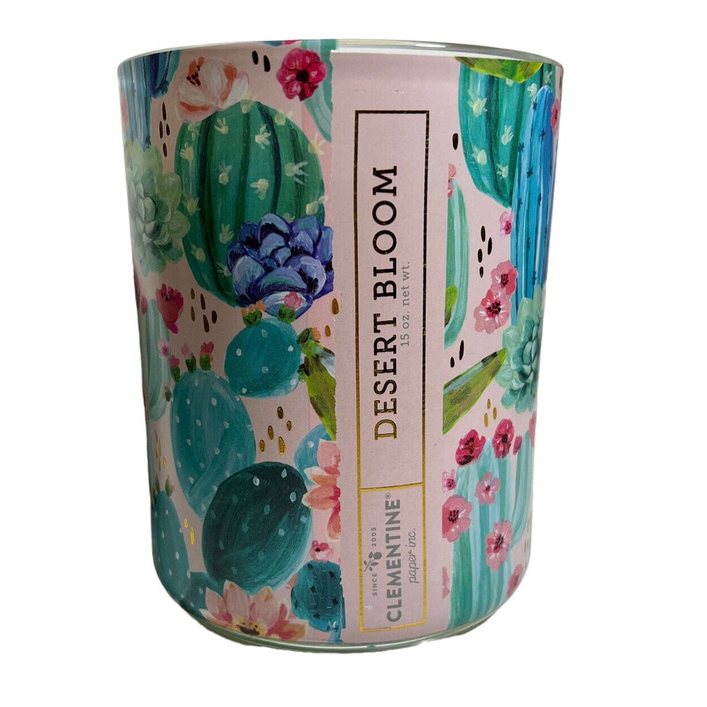 Clementine Paper Inc. Desert Bloom Scented 2 wick Jar Candle 15 oz